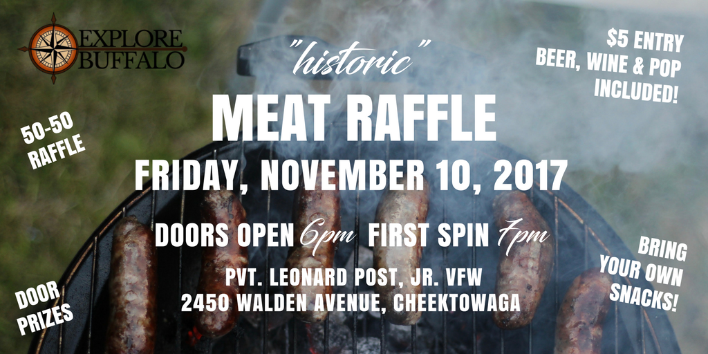 ExploreBuffalo's tweet photo. EXB Meat Raffle 11/10! Fill your freezers for winter&amp;have fun w. friends&amp;strangers with a common goal...to win meat! https://t.co/OnE2sZXvY8 https://t.co/PVLs4ldRs3
