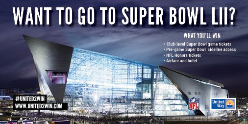 Touchdown! Do you want to attend the #SuperBowl? Read on to learn how you can make the big game a big reality! untdwy.org/2yHtKbN <a href="/NFL/">NFL</a>