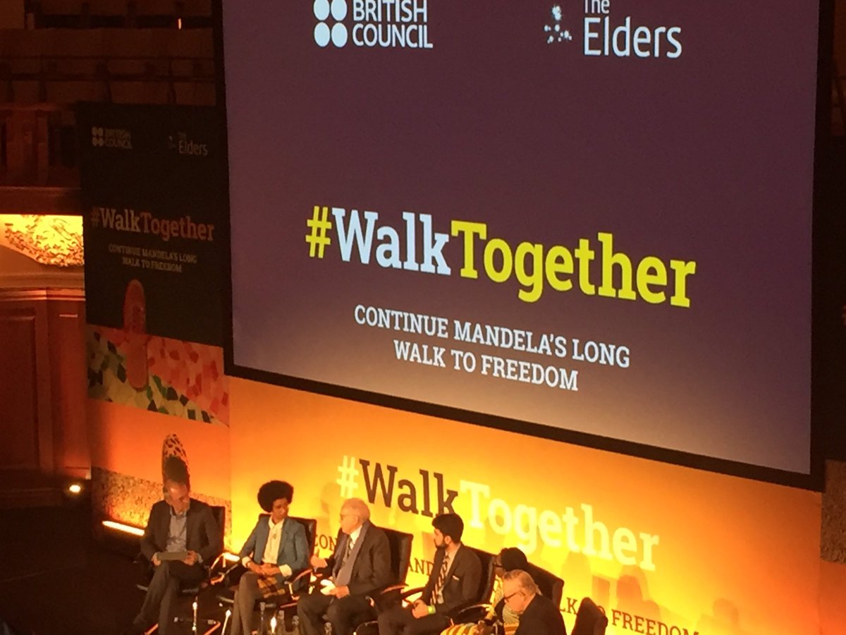 DeeCaam's tweet photo. Sharing a room with Former UN Secretary-Generals, Nobel Peace Laureates, and future leaders at #WalkTogether with the Elders. This is cool. https://t.co/94R3RQSGRa