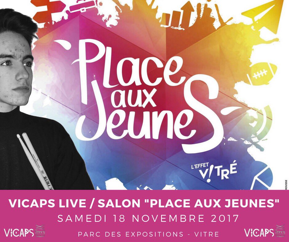 vicapsmusic's tweet photo. ‼️NOUVELLE DATE ‼️➡️ RDV le 18 novembre au Parc des Expositions de Vitré 🥁🔥 @EffetVitre #Vicaps https://t.co/87hSrWLg5G