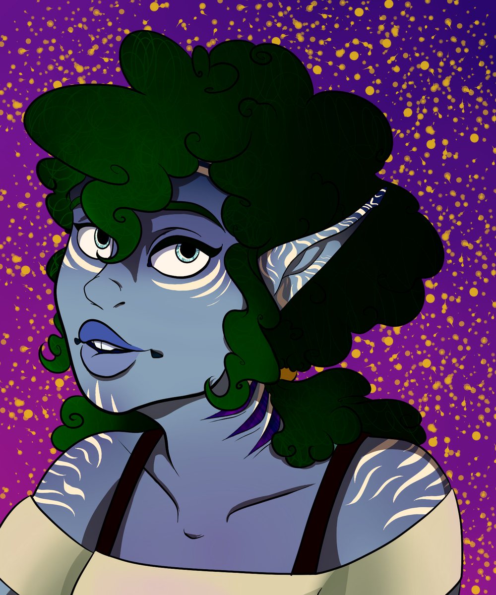 strawberry_thot's tweet photo. My aquatic elf character for a #D&D campaign im in. Also my icon! #art #illustration #oc #bludraw https://t.co/S6OXLPmGTl