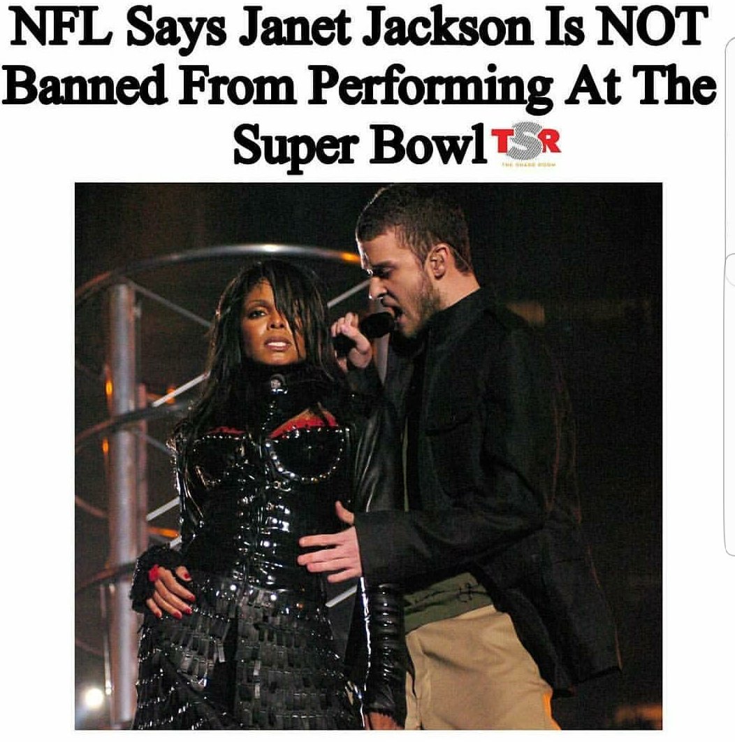 RN1814's tweet image. NFL says @JanetJackson not banned. Let&apos;s talk about how poorly she was treated causing other establishments to blacklist her during at time