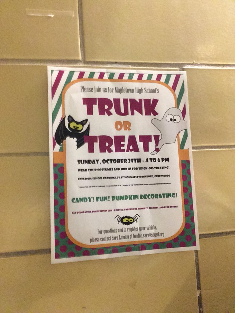 Trunk or treat is this Sunday! Come out for some fun!