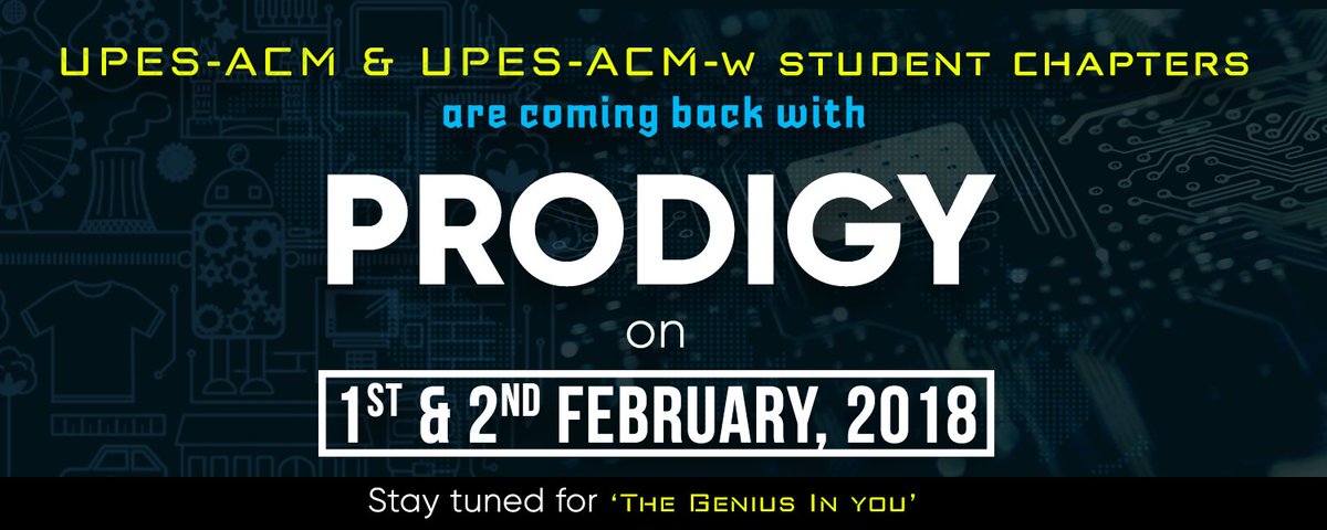 UPESACM's tweet photo. In harmony with our year of changes, Prodigy is coming earlier this time! 

#Prodigy18
#TheGeniusInYou

Stay tuned for more updates. :) https://t.co/8pkUVp0mqI