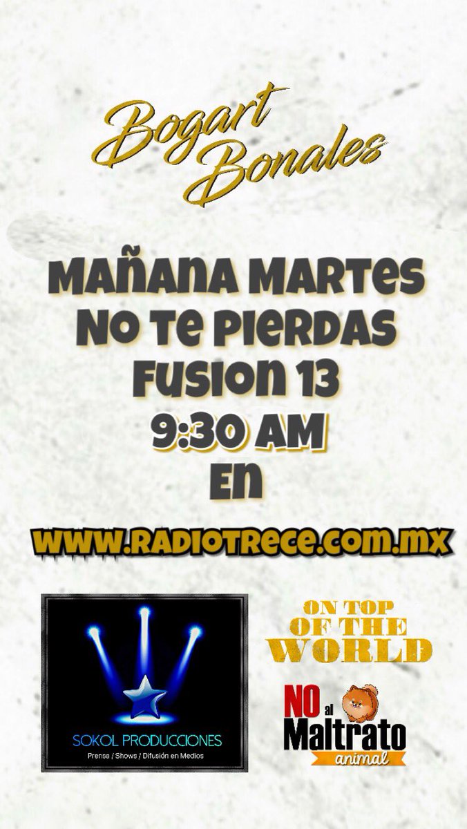 bogartbonales's tweet photo. Mañana nos escuchamos en @Radio13MX a las 9:30 AM .. #Fusion13 👏🏼👏🏼👏🏼 https://t.co/PJGzUn7ATX