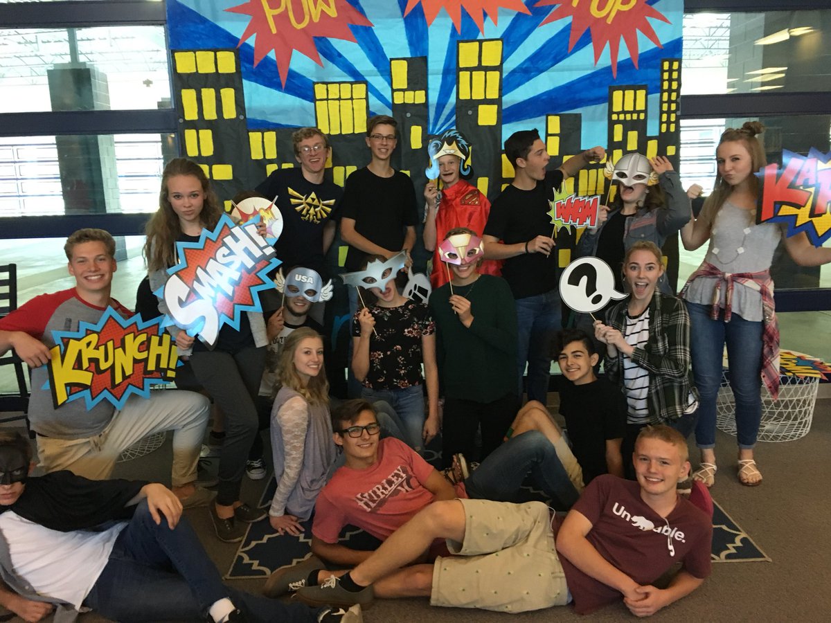 FHSLegacy's tweet photo. Legacy made an appearance in the library today!! #readingweek #superheros 💥📚 https://t.co/kp44EnPq2E
