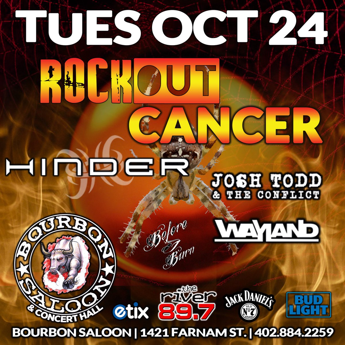 Tomorrow night at Bourbon Saloon in Omaha, we play with <a href="/WaylandTheBand/">Wayland</a> @jtconflict &amp; <a href="/hindermusic/">HINDER</a>! See you there!!!