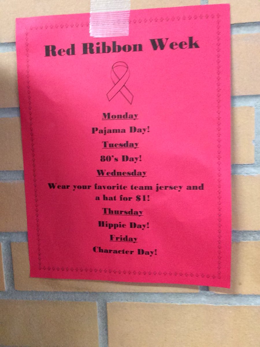 It's Red Ribbon week! Make sure you participate!