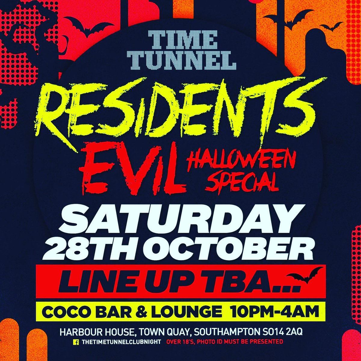 hhclubsoton's tweet photo. Time Tunnel at CoCo Bar & Lounge this Saturday 28th October 10pm-4am
#timetunnel #residentsevil #halloweenspecial #cocobarandlounge #southampton #townquay #bar #lounge #music #weekendvibes https://t.co/oCNey7aHnT