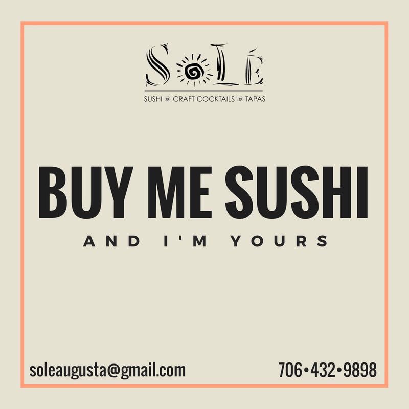 Join us tonight for $3.56 sushi rolls!

Dinner: 4pm-10pm
Happy Hour: 4pm-7pm