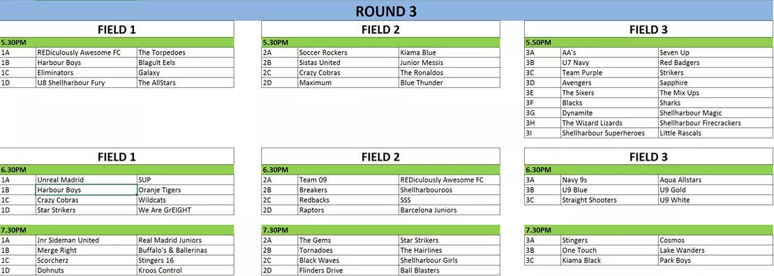 Summer Football - Round 3