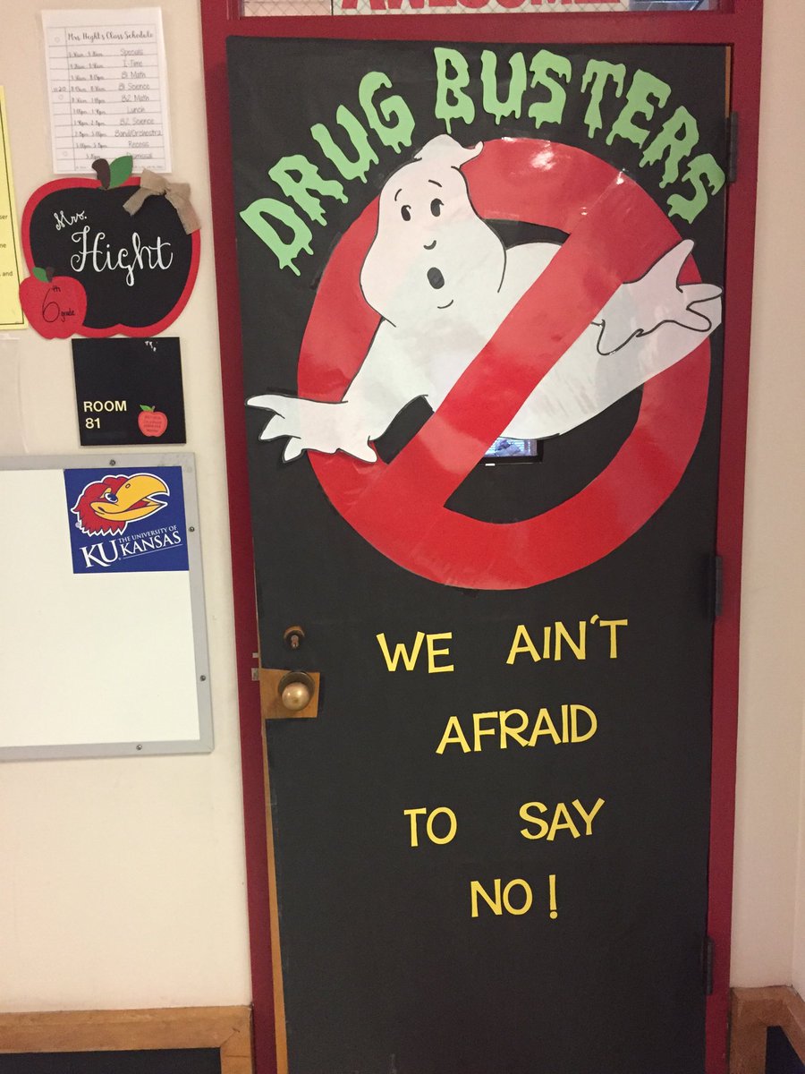 I love my door!!! #drugbusters #proudtobedrugfree #RedRibbonWeek #HightHPPM #HPPMBobcats