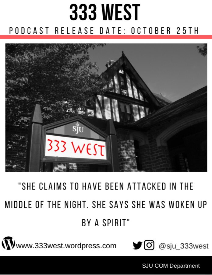 sju_333west's tweet photo. #333WEST #2days #countdown #podcast #sju #com #october25th #spirit https://t.co/JlslxYlYNz