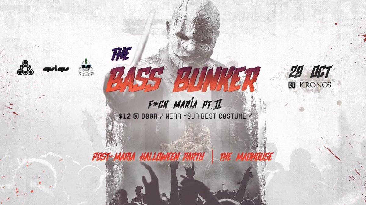 DAMAPROMO_'s tweet photo. THIS SATURDAY OCT.28 #QVLQV #KORROSIVECREW #TheBassBunker #dnbevent #portmaria #presdnb #bassheadonly #bassevent @QVLQV https://t.co/TIM5smpaDD