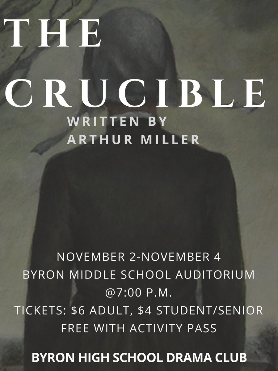 mongoose116's tweet photo. EVERYONE! “The Crucible” is being performed November 2-4 @7 https://t.co/yl4JrYDVcv