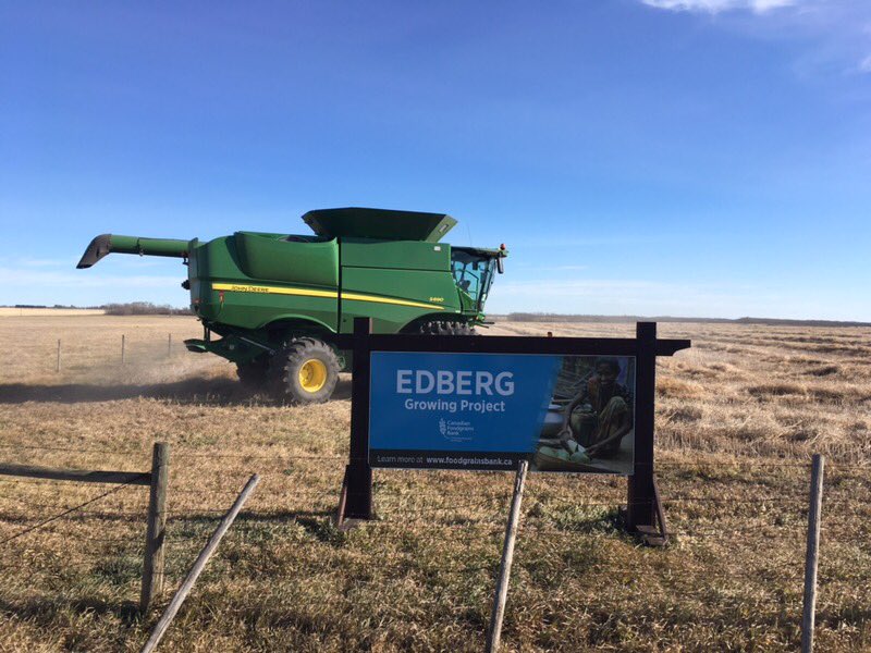 EdbergGP's tweet photo. Thanks to great community members #harvest17 for the @Foodgrains #edberggrowingproject is underway! #edberggrows https://t.co/Fa2pMpGwLo