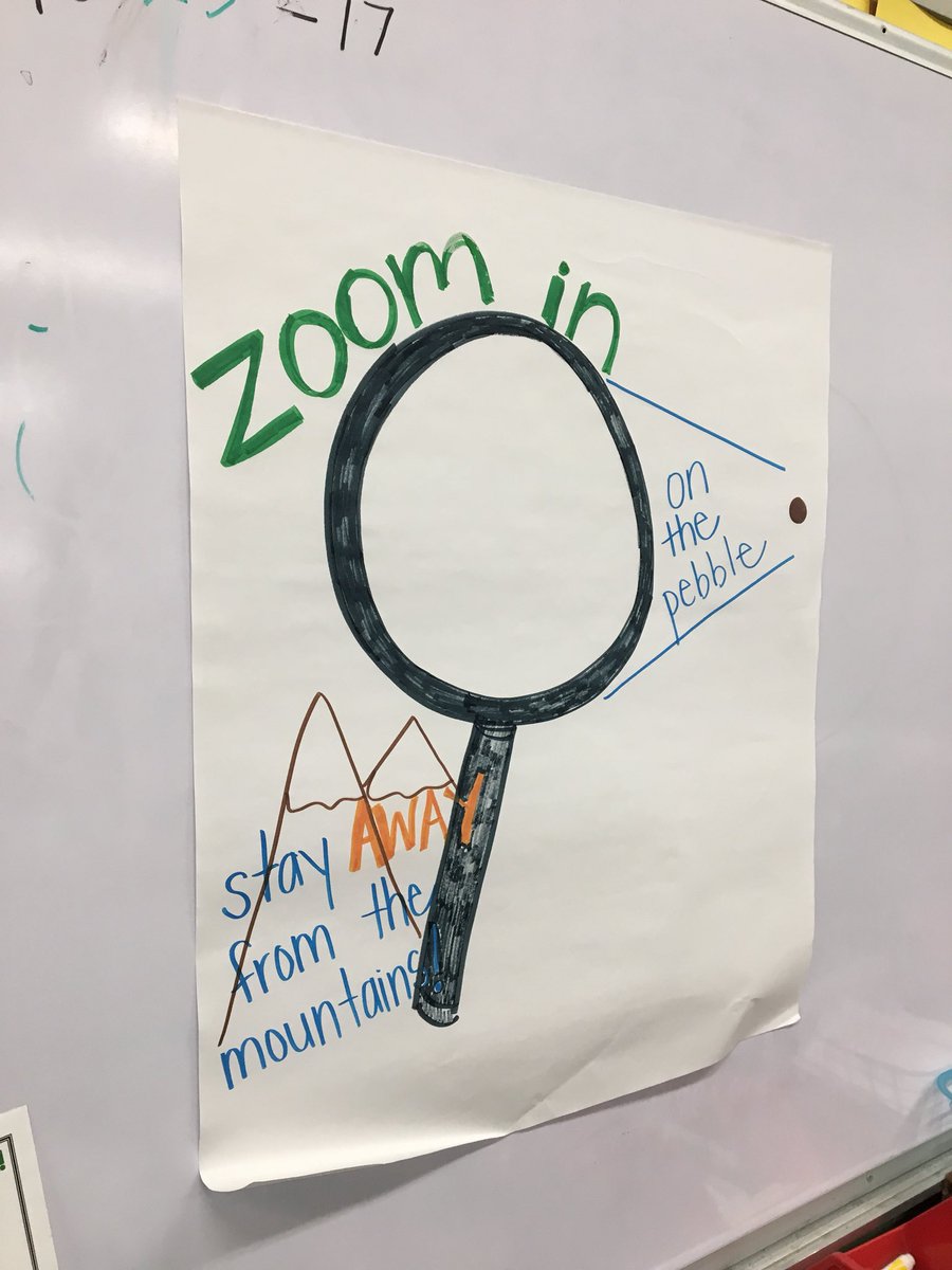 thepopeof4th's tweet photo. Getting ready to write personal narratives by zooming in on a pebble. @MeganHaberkam #developingskilledwriters https://t.co/GAwh0PrOvv