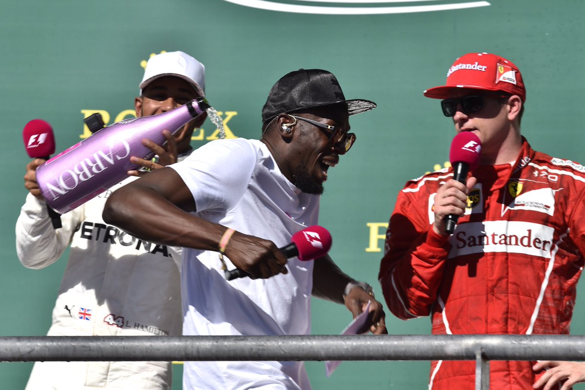 MercedesAMGF1's tweet image. Too slow @usainbolt! 💦😂
#USGP @pumamotorsport