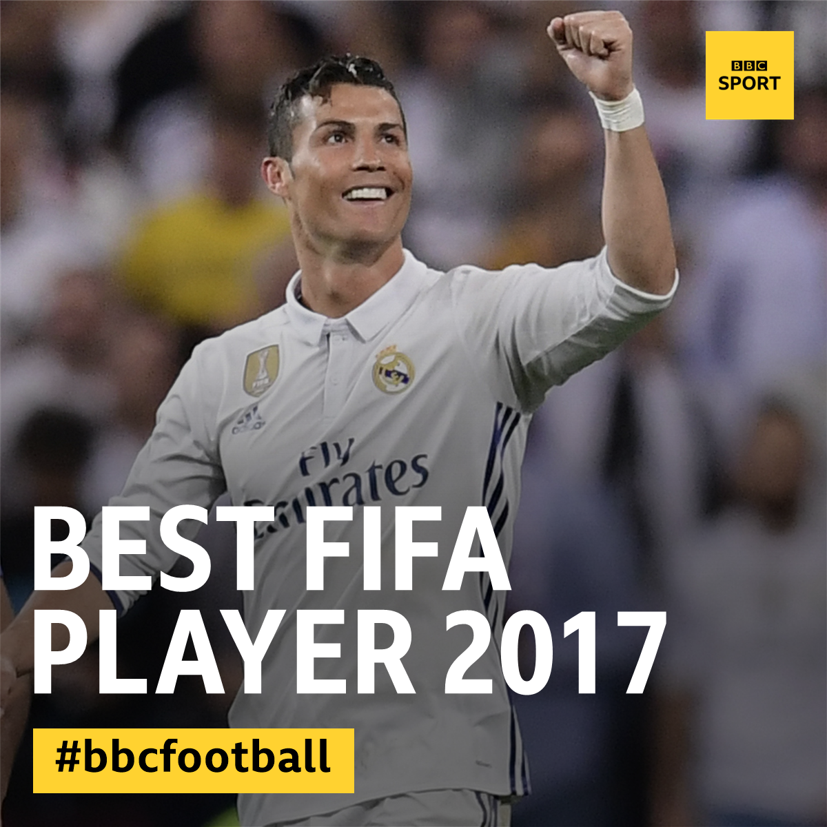 BBCSport's tweet photo. Cristiano Ronaldo is the best Fifa men’s player award winner 2017. 👏🏆🙌 https://t.co/hnUUxbyxH3