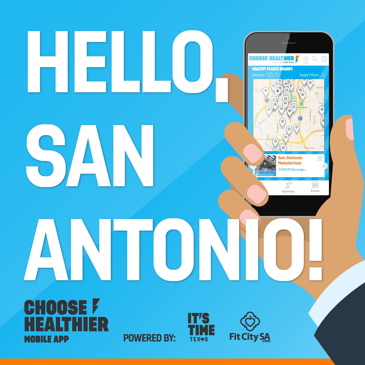 #ChooseHealthier has officially launched in #SanAntonio! Download the app to find healthy classes &amp; events near you: itstimetexas.org/choosehealthie…