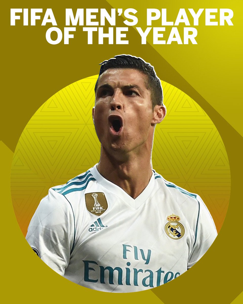 ESPNFC's tweet photo. Cristiano Ronaldo defends his title! 

He is named #TheBest FIFA Men's Player of 2017! https://t.co/jn2aOn9OyO