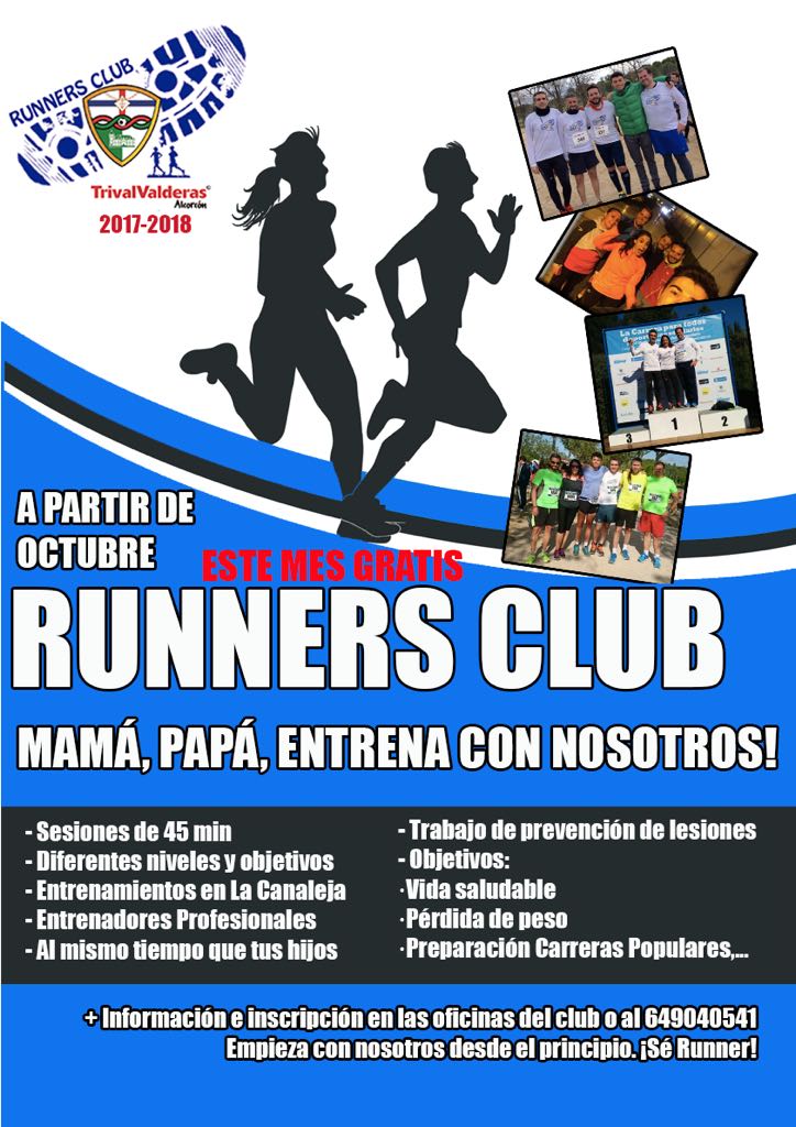 trivalvalderas's tweet photo. Club de Runners | 🏃 Prueba GRATIS los días que quedan de octubre (X-19:30 y V-19h La Canaleja). Inscr. https://t.co/OQ206FCGYZ o en Oficina. https://t.co/PG3ct5yLvL