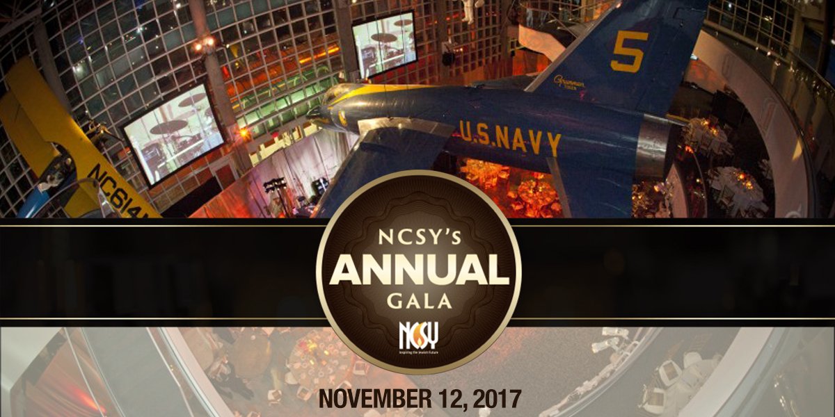 The 1st Annual #NCSYGala is less than 3 weeks away! Have you secured your seats yet? Register or donate here: ncsy.org/gala/