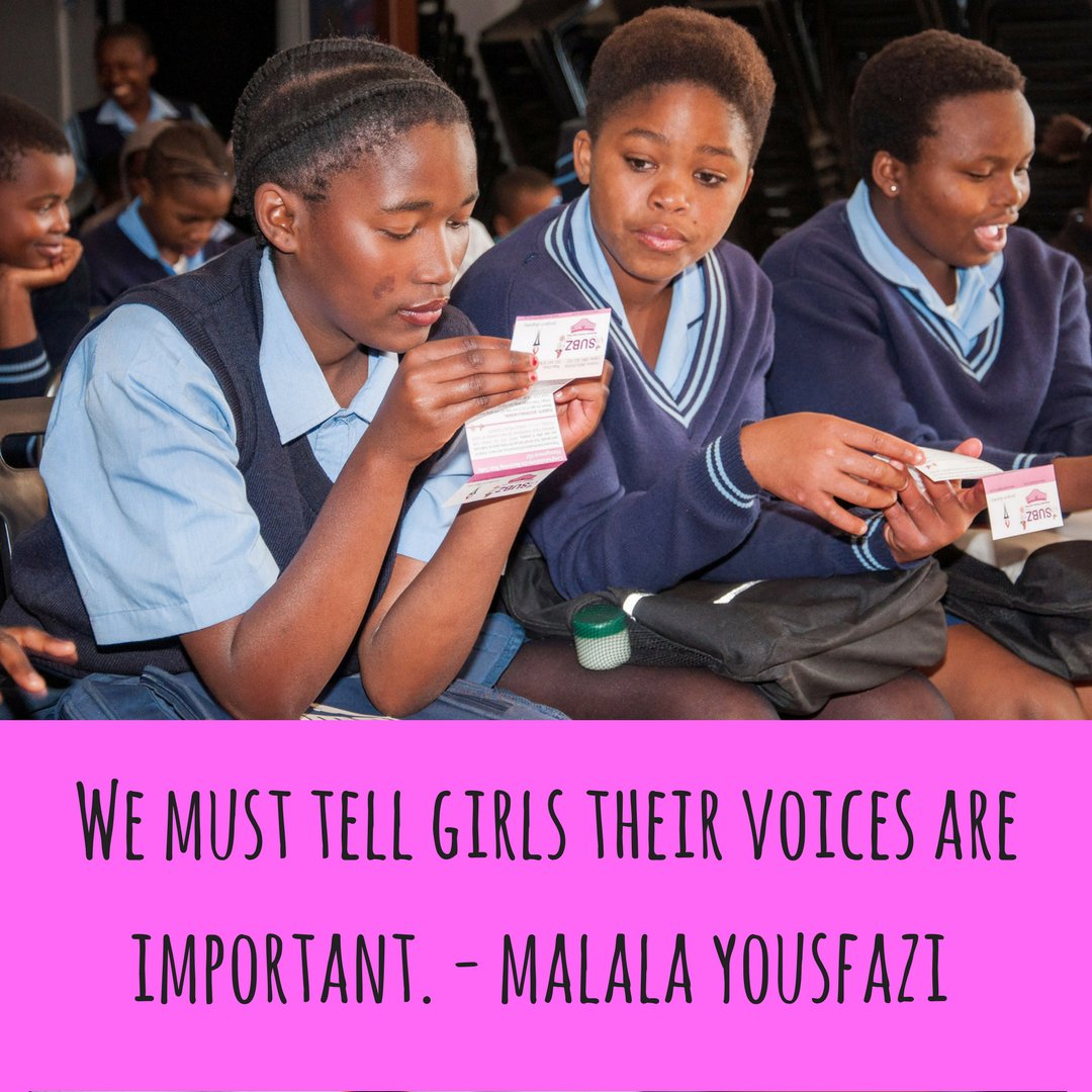subz_pads's tweet photo. Let's help girls find their voices through education. "We must tell girls their voices are important" - Malala Yousafzai #QOTD https://t.co/HJf4tgYIov