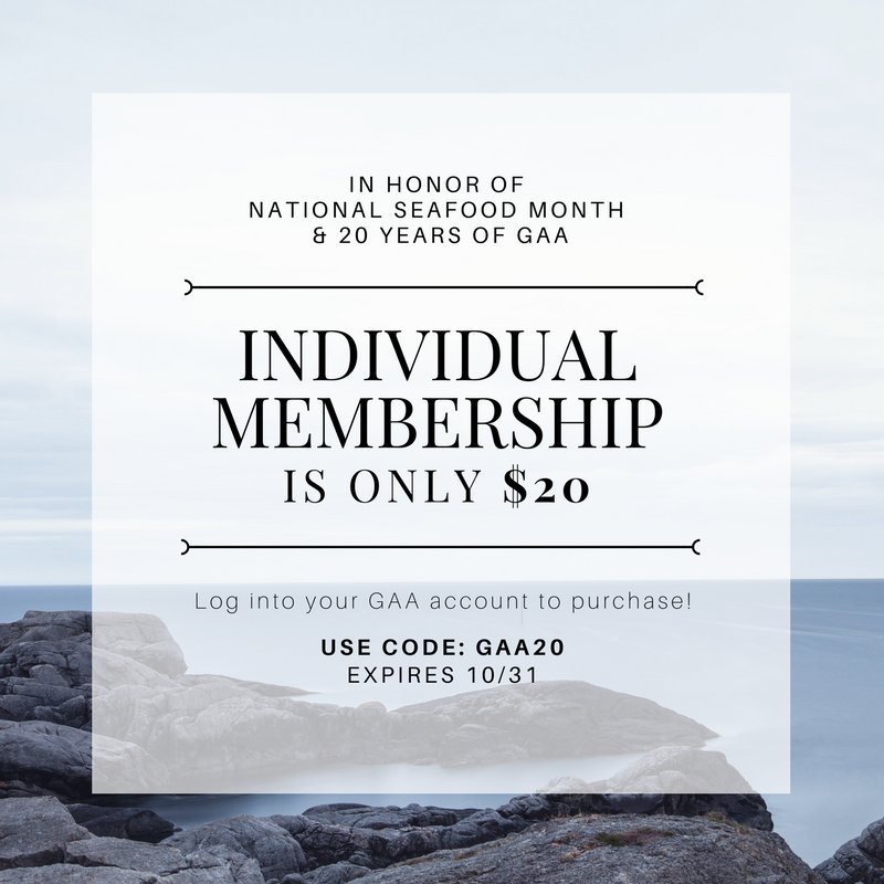 GSA_Seafood's tweet photo. Celebrate #NationalSeafoodMonth w/ an Individual GAA Membership (usually $50)! 🐟  🐠 🍣 🍤 🍴 #aquaculture #seafood https://t.co/6YMri1JqPs https://t.co/8Ka3lToFvb