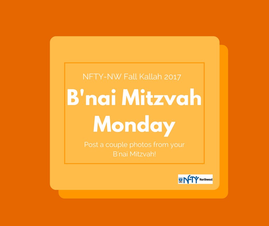 NFTYNWPres's tweet photo. Happy #B'naiMitzahMonday! I gave myself the (very late) bat mitzvah gift of registering for #NWFallKallah17, you should too! Link in my bio! https://t.co/BkpdYK6uQI