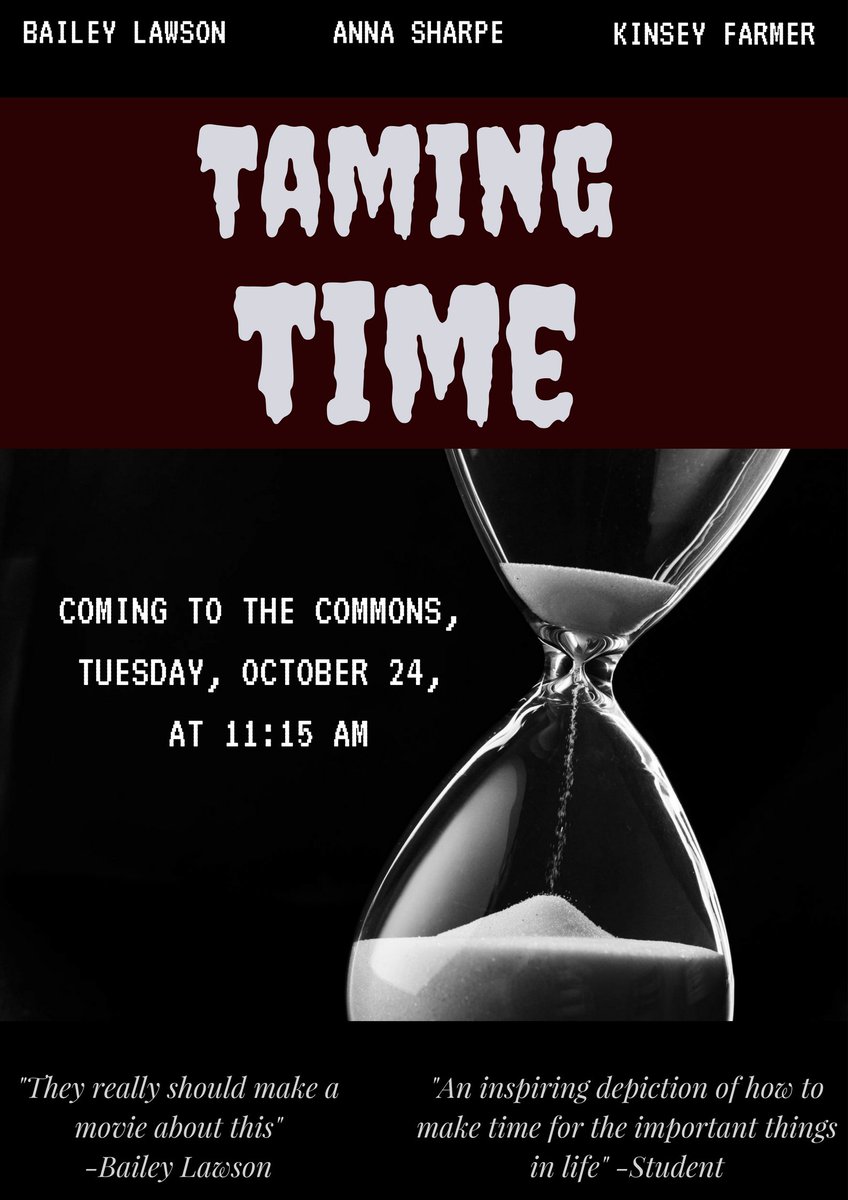 Need more time for.... everything? Swing by our workshop tomorrow in the Commons at 11:15 and we'll help you find a way! #smarternotharder