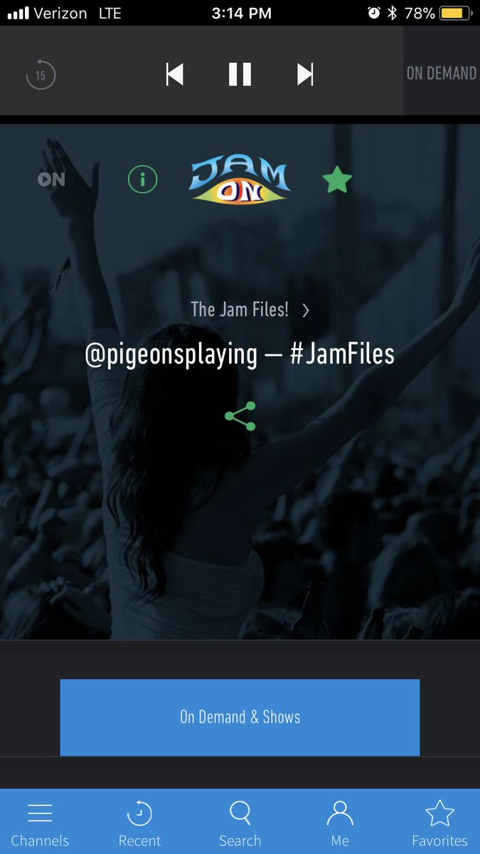 FourYearPuma's tweet photo. @pigeonsplaying on the @SXMJamON #JAMFILES !! https://t.co/jI6DL6aRCr