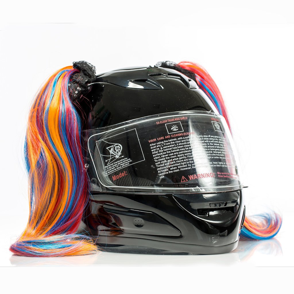 Shopena_'s tweet photo. Motorcycle helmet pigtails &amp; are a neat way to add sass to your helmet! https://t.co/6WWOcZRZPF #motorcycle #bikerbabe #biker_girl #pigtails https://t.co/QBHtM3Y0EZ