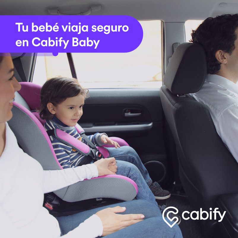 Cabify_Peru's tweet photo. ¡No te pierdas esa reunión familiar junto a tu pequeño! Viaja en autos adaptados con sillas para niños de 1 a 5 años. #CabifyBaby https://t.co/aPUh2r4ceV