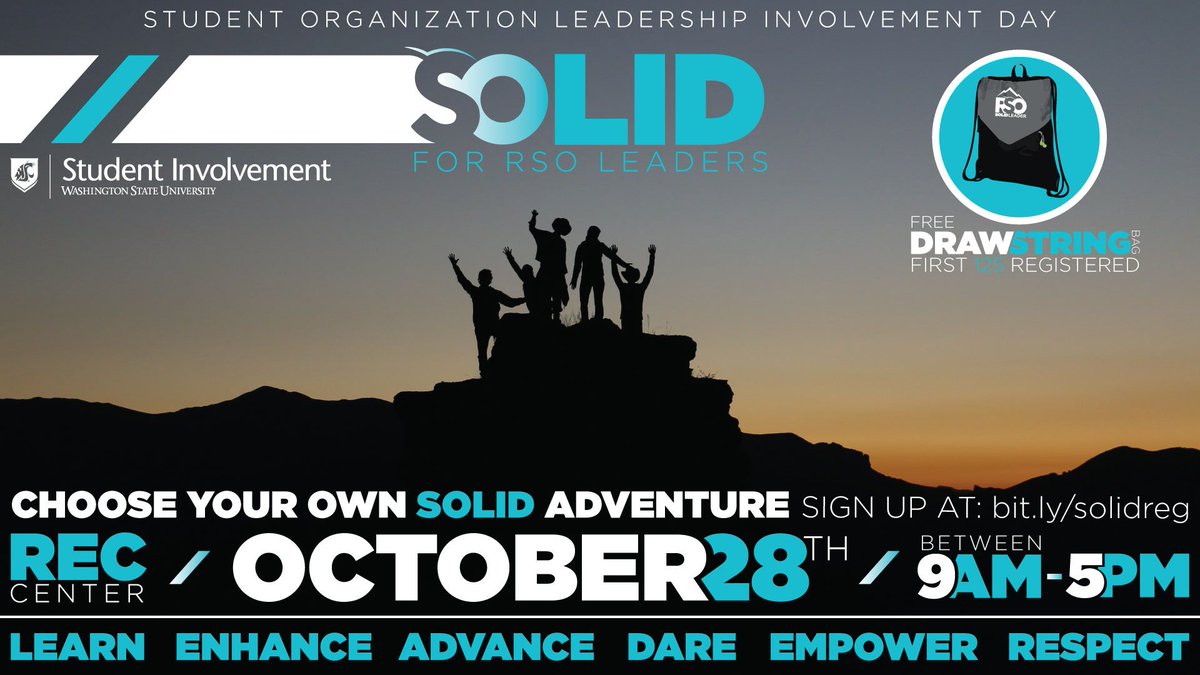 WSUGetInvolved's tweet photo. For all RSO officers/members:  See how you can grow your RSO this Saturday at SOLID! Register at https://t.co/SxwseRSEpQ! #GoCougs https://t.co/0GXaWHBCjB