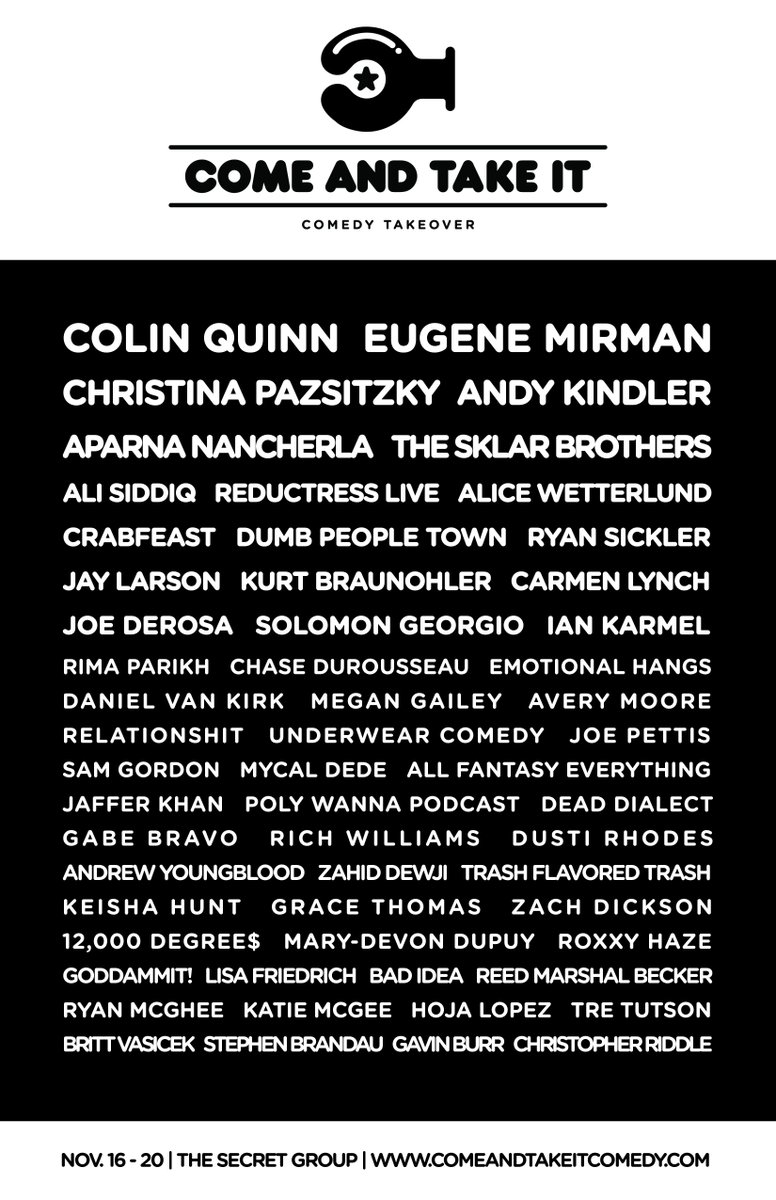 Houston's biggest/best comedy festival is BACK!

#CATI2017

Tickets available NOW!

bit.ly/2xLDpjV