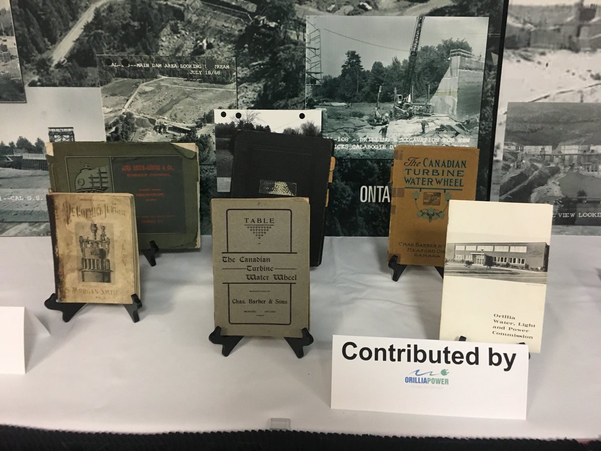 ONWaterpower's tweet photo. Celebrating #canada150 #ontario150 @PowerofWaterCan thanks to members @Voith_Hydro @BracebridgeGen #orilliapower @opg for our #hydro history display https://t.co/sJNG3Lq2ux