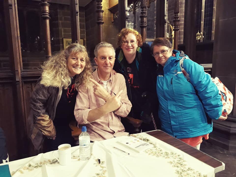 PoetKatie's tweet photo. @ An Evening with @LongfellaPoet Great poetry set  made so special by Tony dedicating this evening to @JuliaMcClay @langleywriters https://t.co/7yjTp64gaa