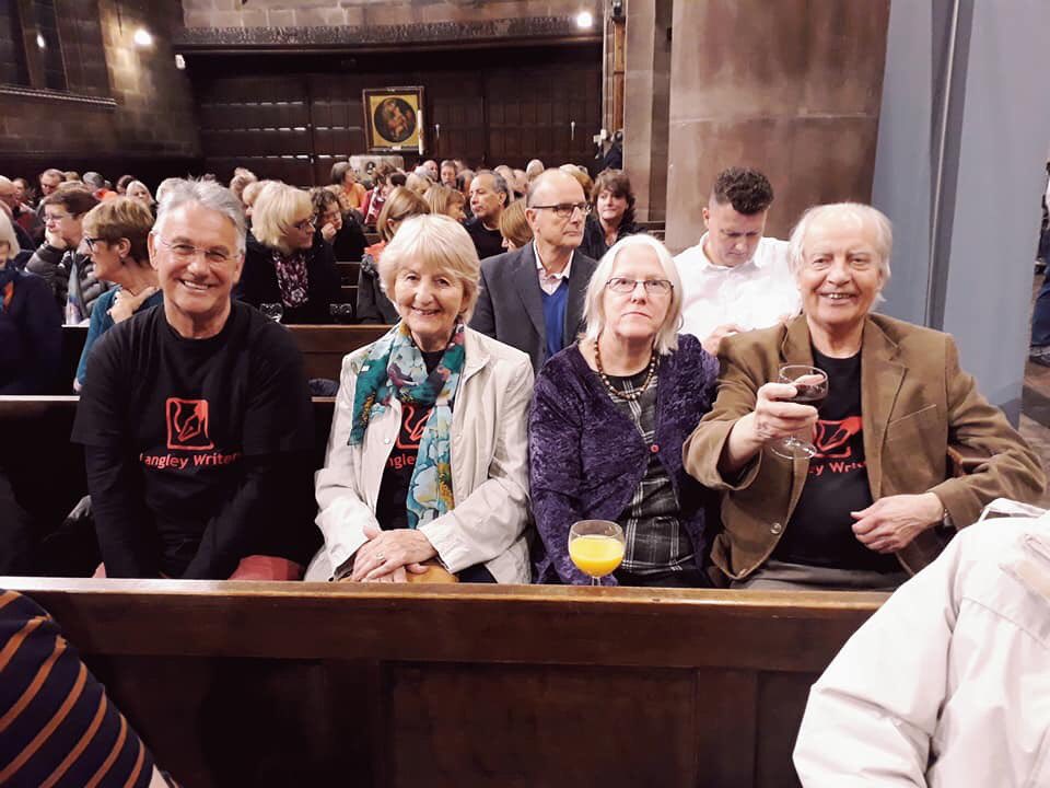PoetKatie's tweet photo. @ An Evening with @LongfellaPoet Great poetry set  made so special by Tony dedicating this evening to @JuliaMcClay @langleywriters https://t.co/7yjTp64gaa