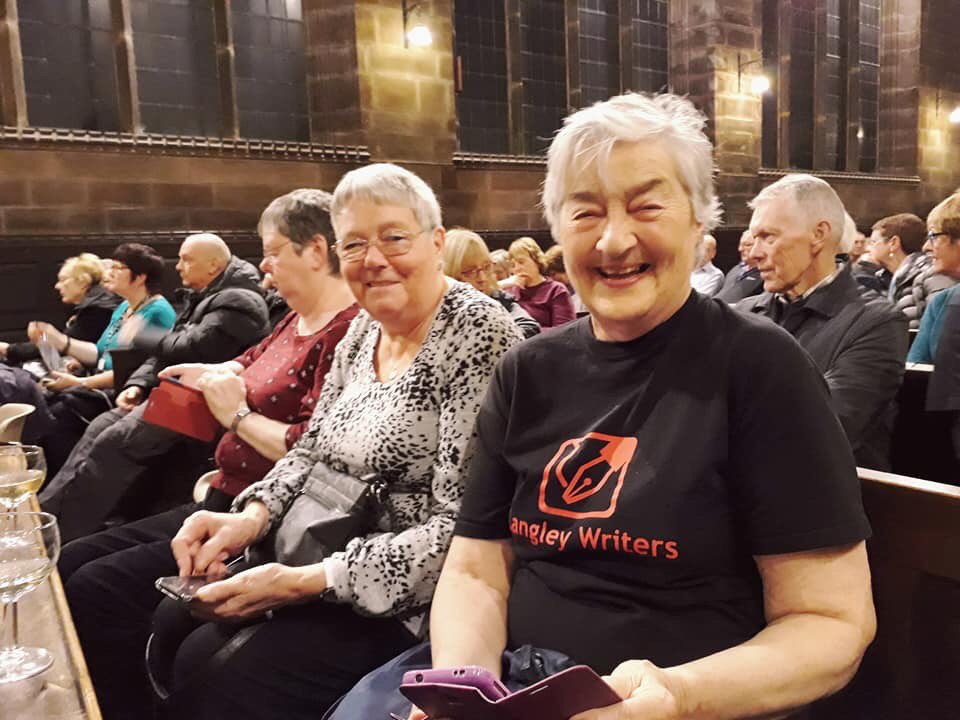 PoetKatie's tweet photo. @ An Evening with @LongfellaPoet Great poetry set  made so special by Tony dedicating this evening to @JuliaMcClay @langleywriters https://t.co/7yjTp64gaa