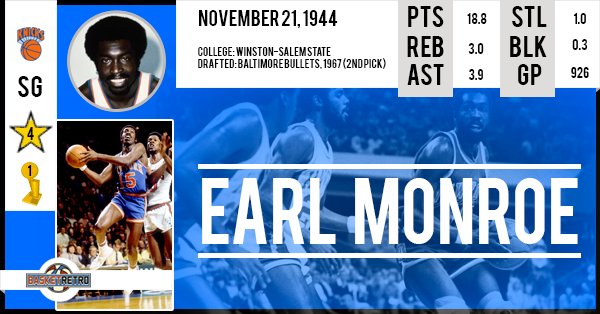 Happy birthday Earl Monroe    