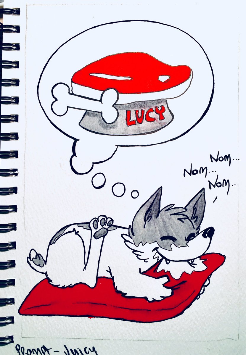 AnnimatedDragon's tweet photo. Inktober 2017 Day 23
#inktober2017 prompt: juicy. Inks- red pentel brush pen &amp; black fountain pen. https://t.co/z6soBQUATO