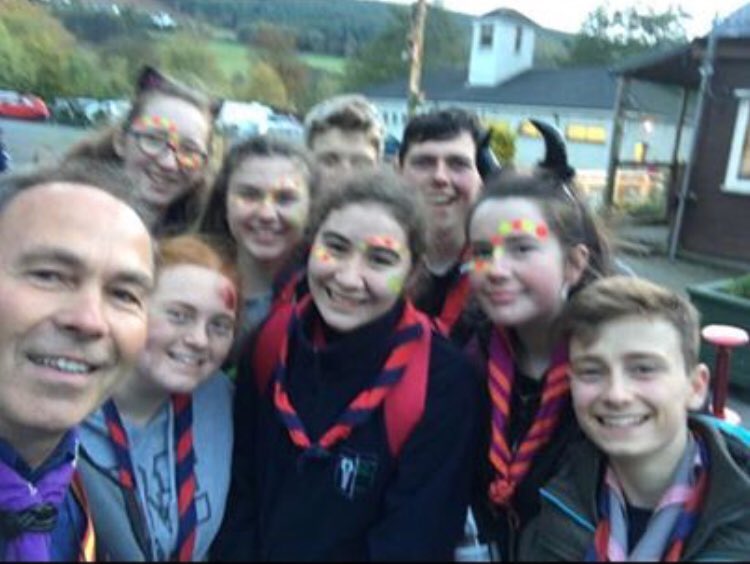 kilcockscouts's tweet photo. Our #ventures we’re helping out @LarchHillScouts this weekend and were delighted with this #selfie with the Chief @McCannChristy #scoutsie https://t.co/yi8KfvAQ5j