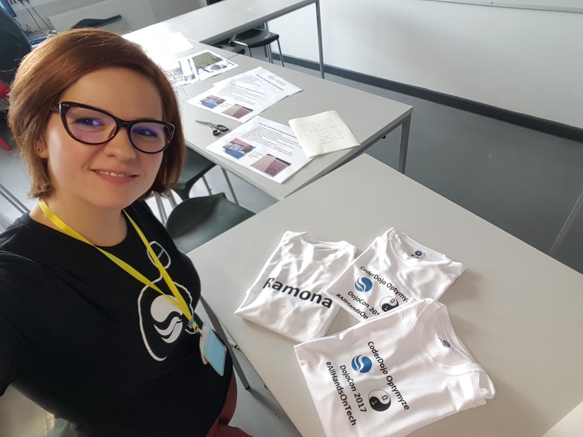 MarkStifflerCEO's tweet photo. Colleagues in the Iasi office participated in the DojoCon conference, the annual global CoderDojo event. #LifeatOptymyze #DojoCon2017 #Tech https://t.co/hJ5C9Ad2y0