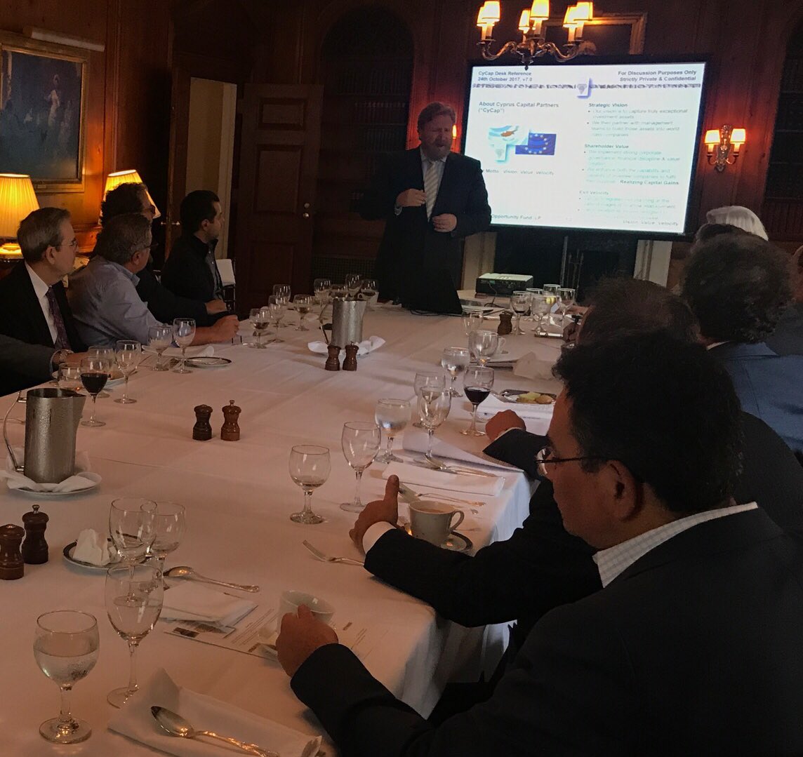 CyprusTradeNY's tweet photo. #Trade Commissioner @AristosConstan supported #InvestInCyprus presentation by Cyprus Capital Partners at the Union League Club in New York. https://t.co/fhlnkwgmi5