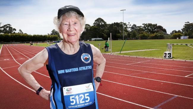 auswomensport's tweet photo. Huge world record for Heather Lees in 3000m walk @AusMastersGames BTW she's 90yo #GoHeather What a role model! https://t.co/HpVg7YU0Jk https://t.co/svZMdU9xNN