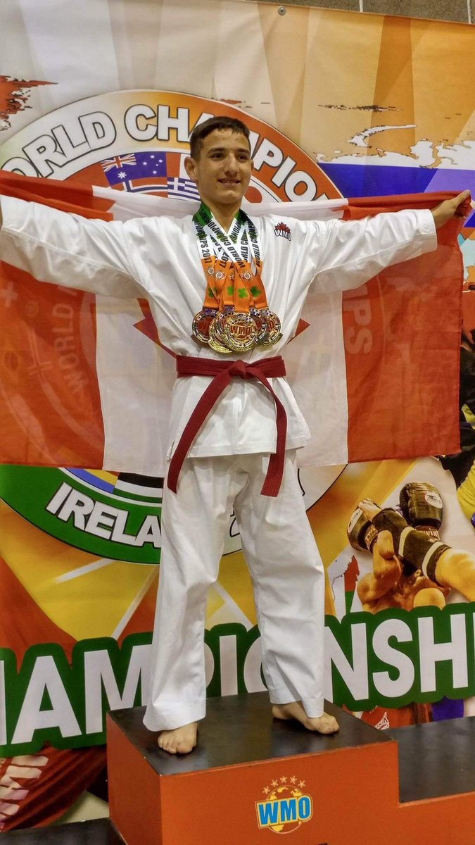 Congrats to Shay White for his amazing performance at the World Martial Arts in Karate in Ireland Oct 11-13: 3 Gold, 1 Silver and 2 Bronze!!