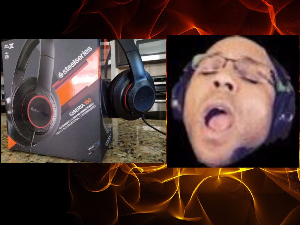JasonGainz's tweet photo. My face when putting on the @SteelSeries headset I won in a giveaway from @Djtechlive on @Twitch #techgasm #comfyaf #FirstTimeWinnerInLife ���� https://t.co/6d2k6Fc5g4