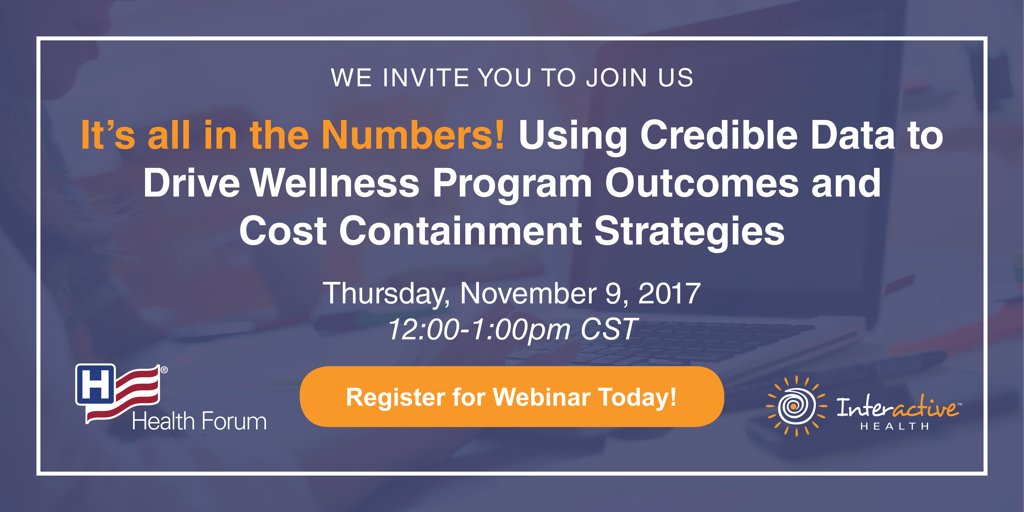 interactivehlth's tweet photo. Discover best practices for using wellness program data to get employees to take action. Sign up for our webinar! https://t.co/AzdWqT9FKC https://t.co/Y41c0G6CP8