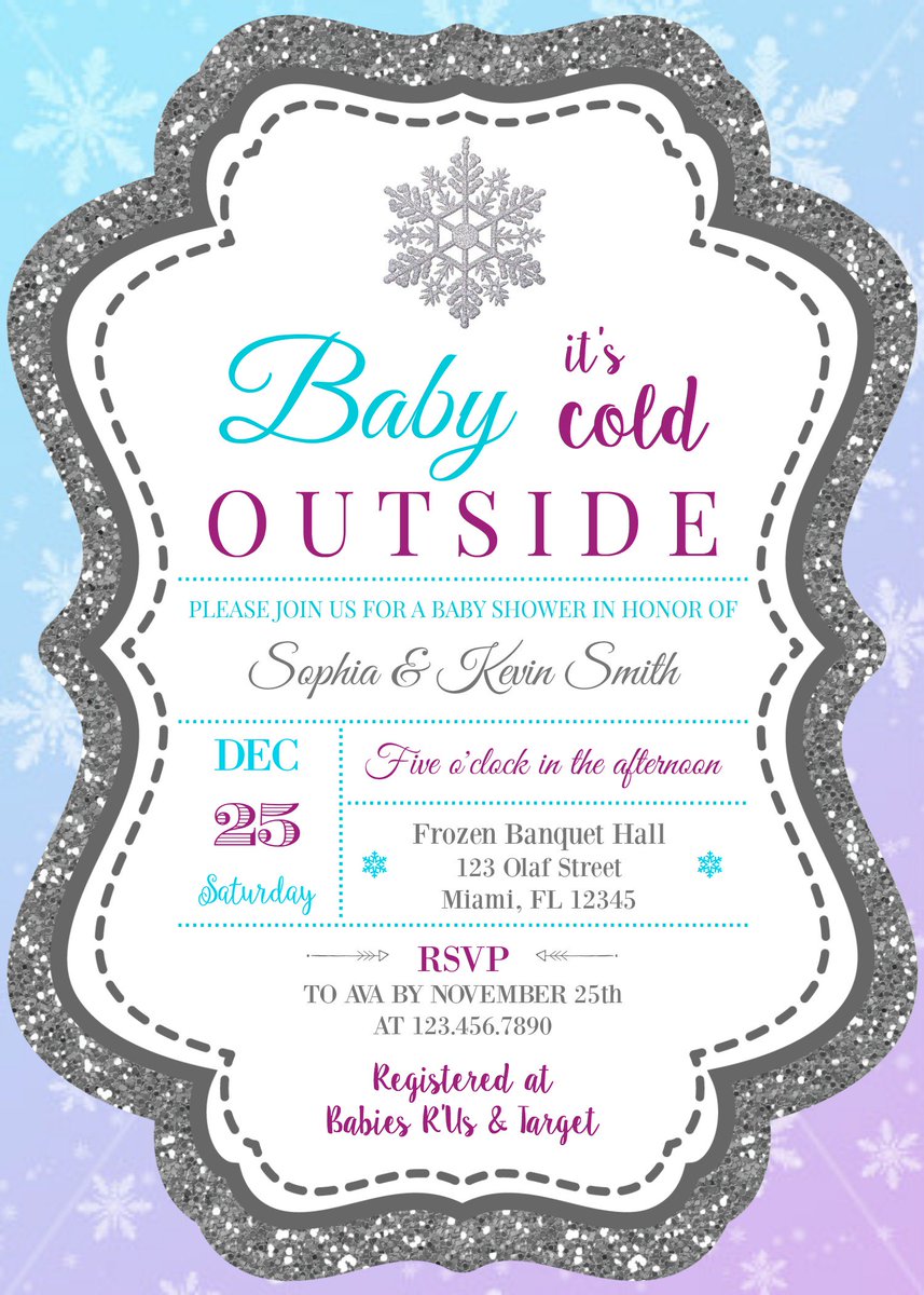 ElitePartyBtque's tweet photo. Baby, it’s cold outside... do you wanna build a snowman inside? ❄️🍼 https://t.co/6NjU5Uarjz #elitepartyboutique #frozenbabyshowerinvites https://t.co/KQRN5TlwiC